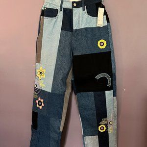 NEW Urban Outfitters BDG Patchwork High waisted jeans